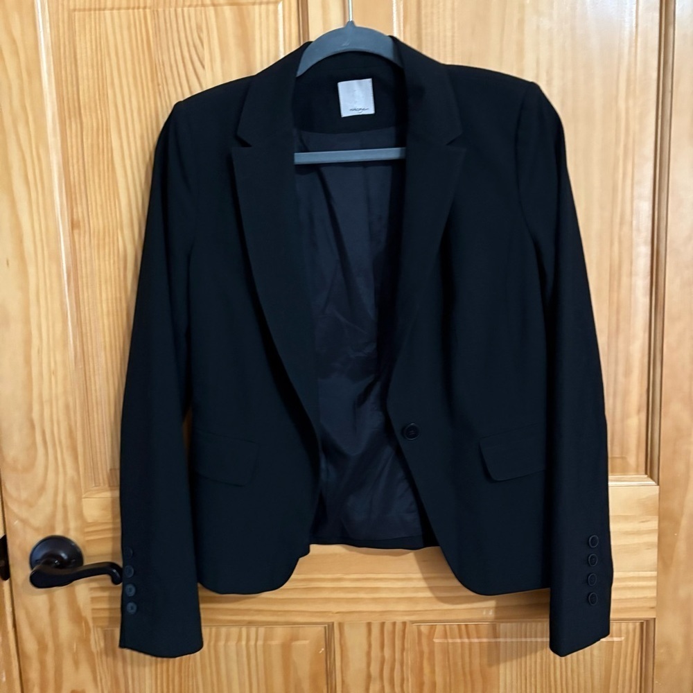 HALOGEN Black Lined Blazer Jacket